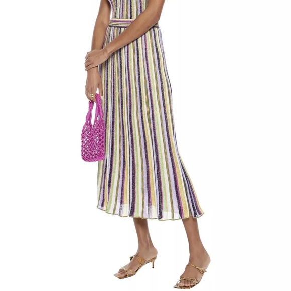MISSONI Lurex Stripe Knit Midi Skirt - Picture 3 of 8